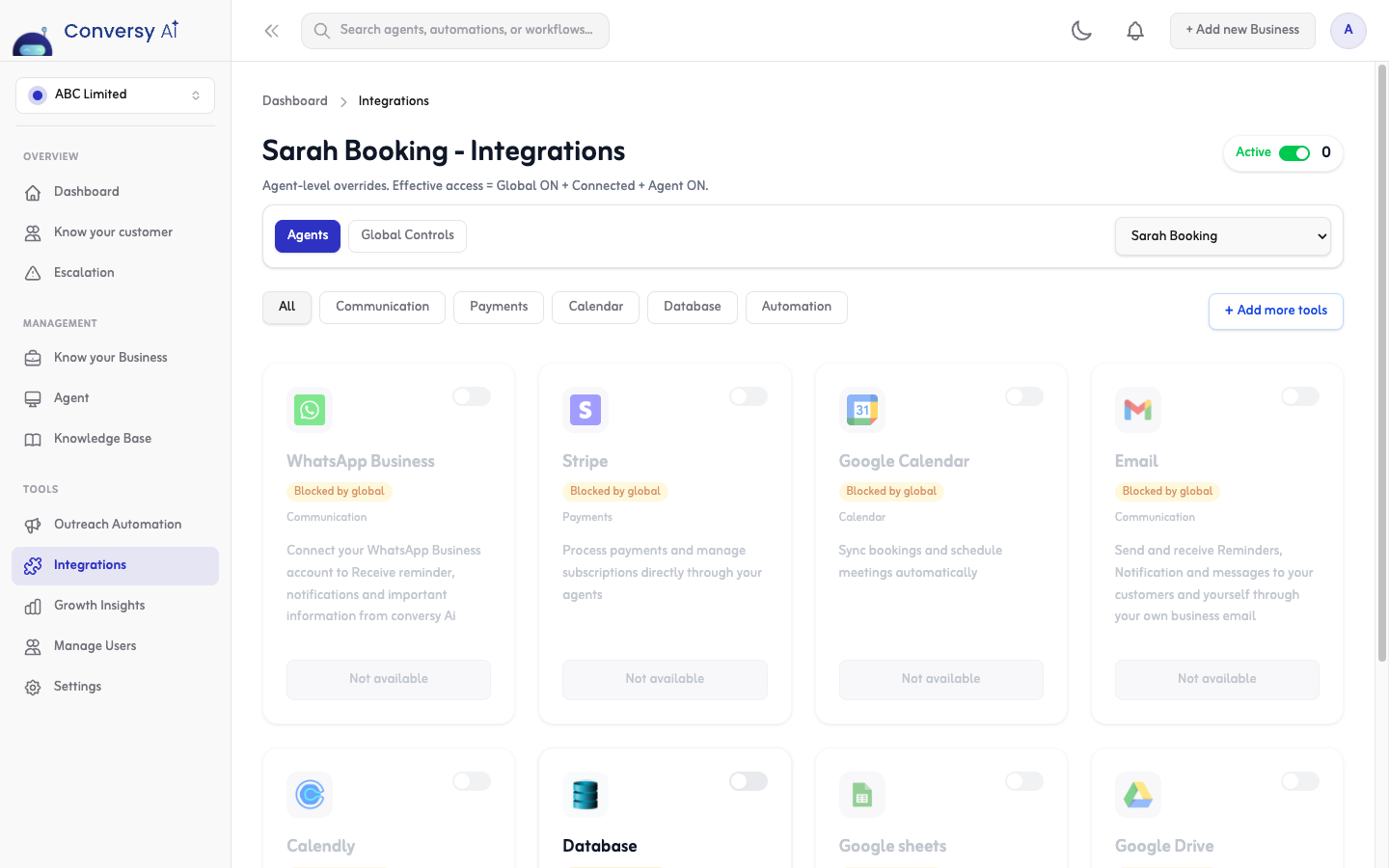 Agent integrations