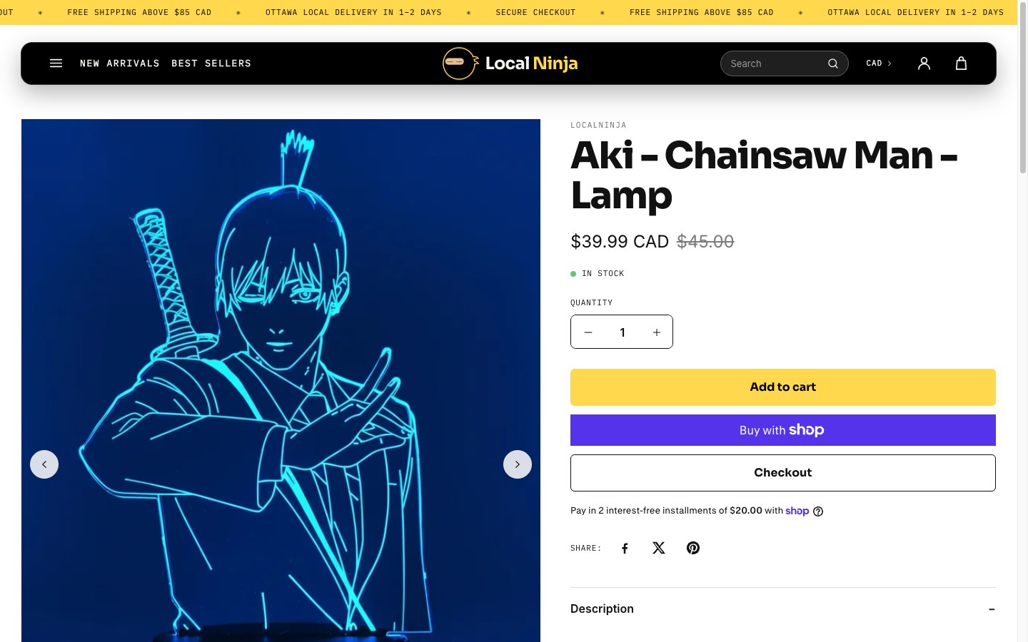 Product page